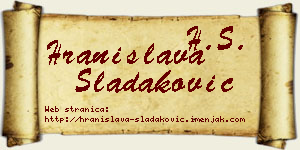 Hranislava Sladaković vizit kartica